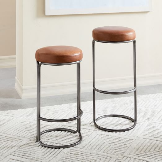 leather bar stools with armrest