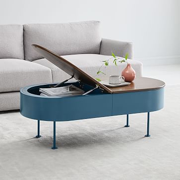 blue metal coffee table