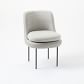 Modern Curved Leather Back Dining Chair | West Elm