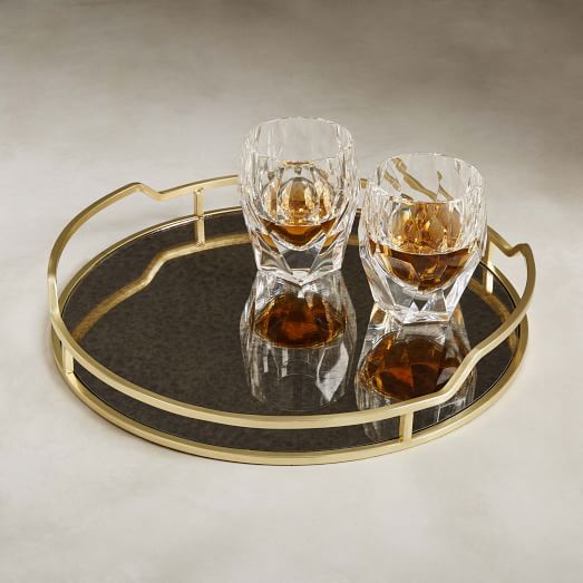 mirrored tea tray