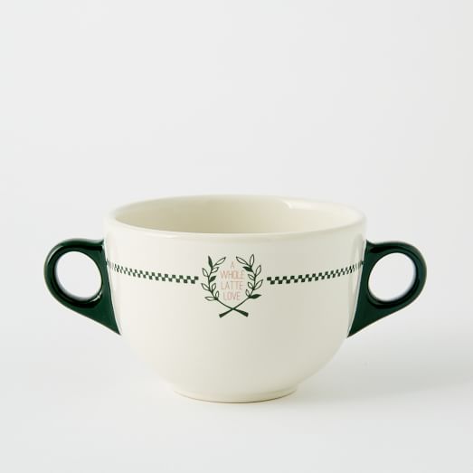 double handle coffee mug