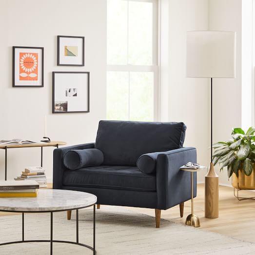 Monroe MidCentury Tufted Seat Sofa (86") West Elm