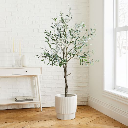 white faux tree