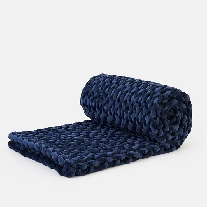 Bearaby Velvet Weighted Blanket Nightshade West Elm