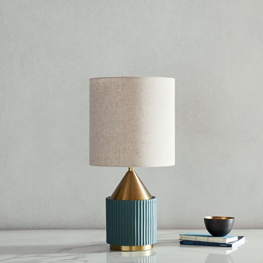 Modern Fluted Table Lamp Small Modern Fluted Table Lamp Small