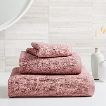 pink and brown towels