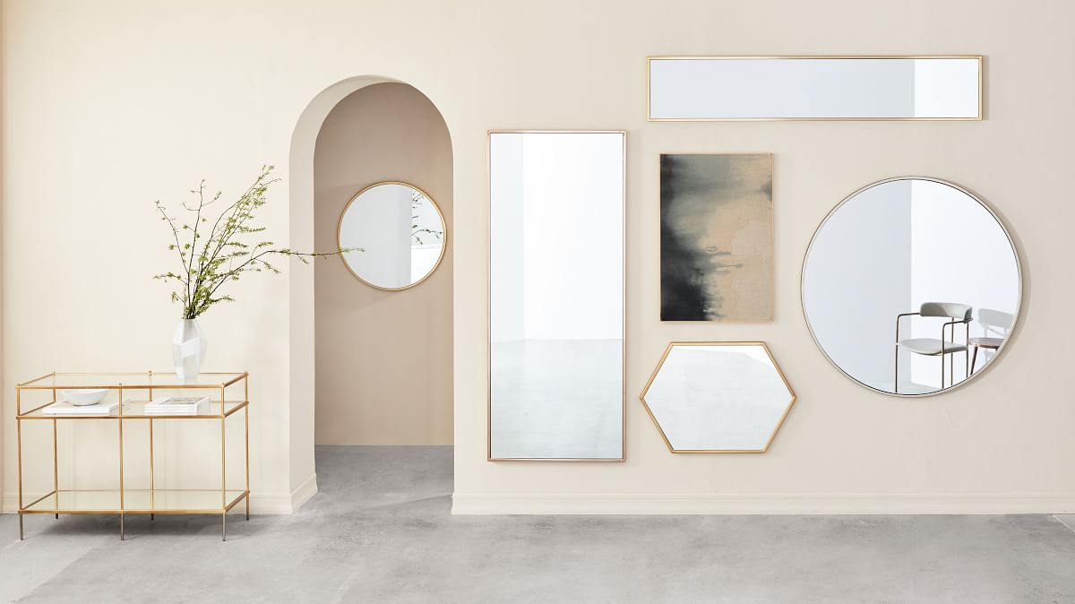 Metal Frame Oversized 48 Round Mirror