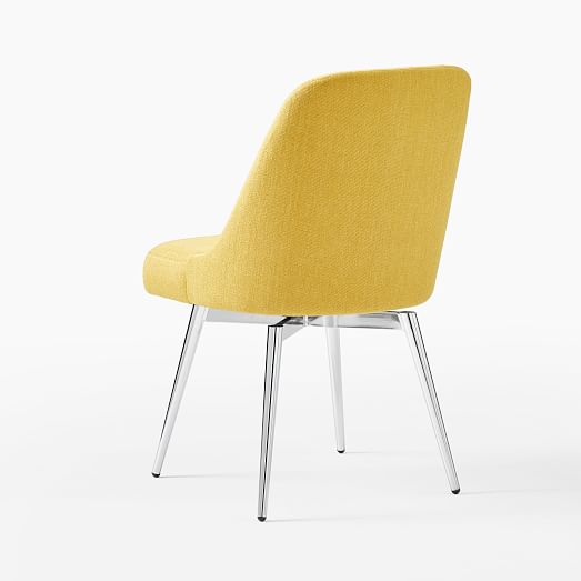 Yellow Wood Desk Chair  . Blend Fbx Gltf Oth Obj.