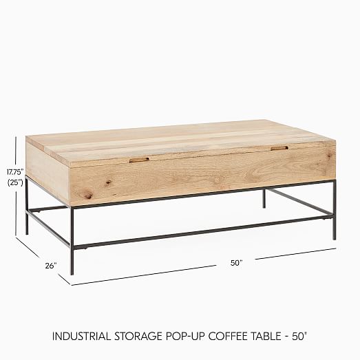 Industrial Storage Pop Up Coffee Table