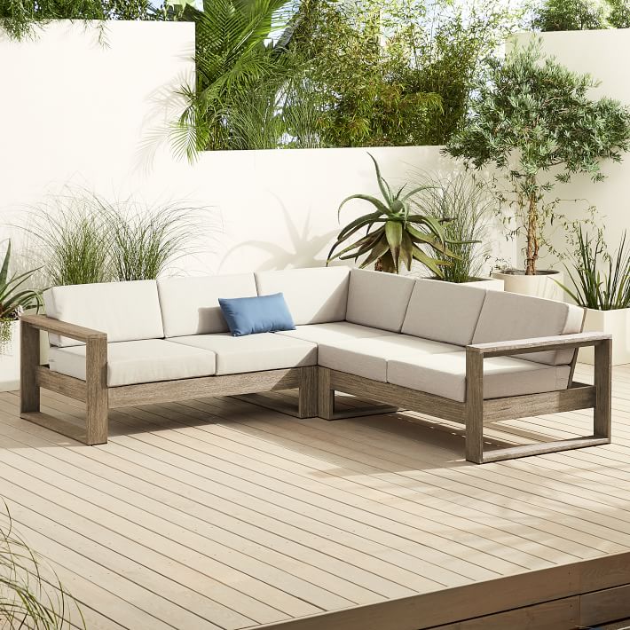 Portside Outdoor 3 Piece L Shaped Sectional Portside Outdoor 3 Piece L Shaped Sectional