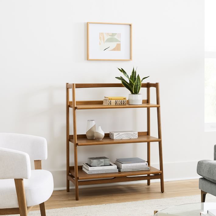 Mid Century Low Shelf Acorn In this video i will show you how to make a built in bookcase around a window with a window seat that has storage.i've wanted to make a built in for a while. mid century low shelf acorn