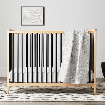 black wood crib