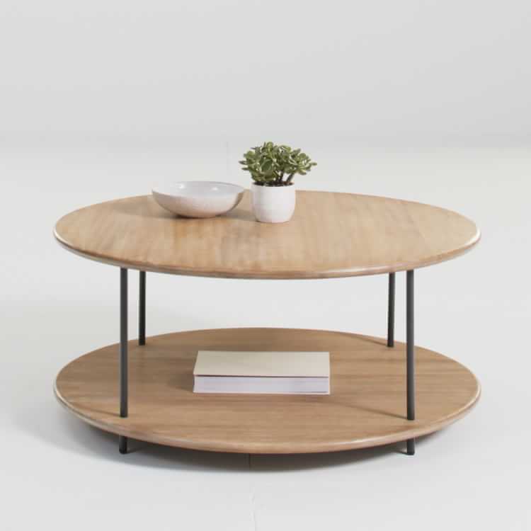 Tiered Wood Coffee Table