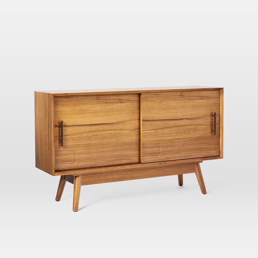 Mid Century Narrow Media Console 48