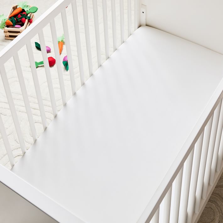 white crib sheet