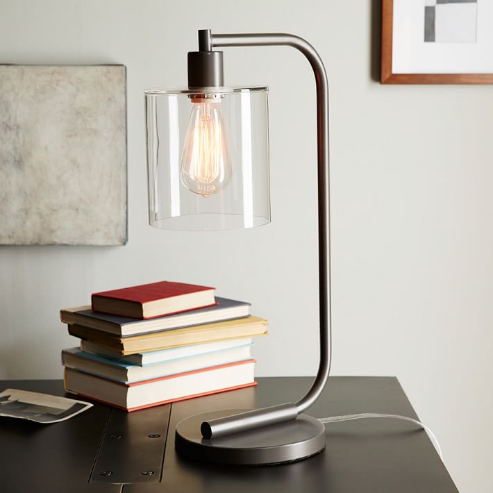 table lamp with lens