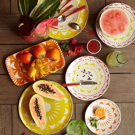 Bright Shapes Melamine Plates