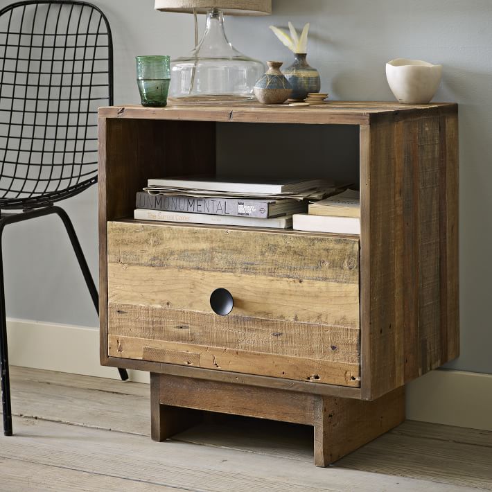 Emmerson Reclaimed Wood Nightstand Natural