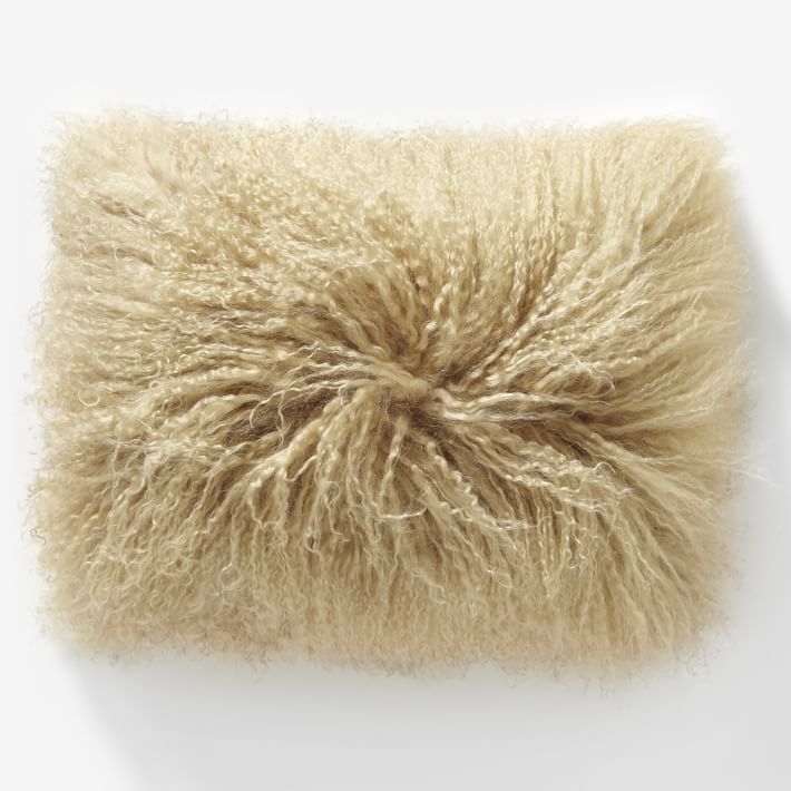 west elm sheepskin pillow