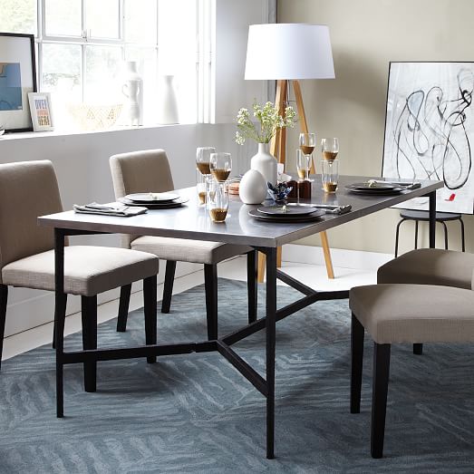 Extra Large Modern Tapered Table//Floor Lamp Light Shade in a Blue Velvet Finish