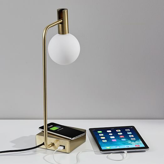 lamp with phone charging pad