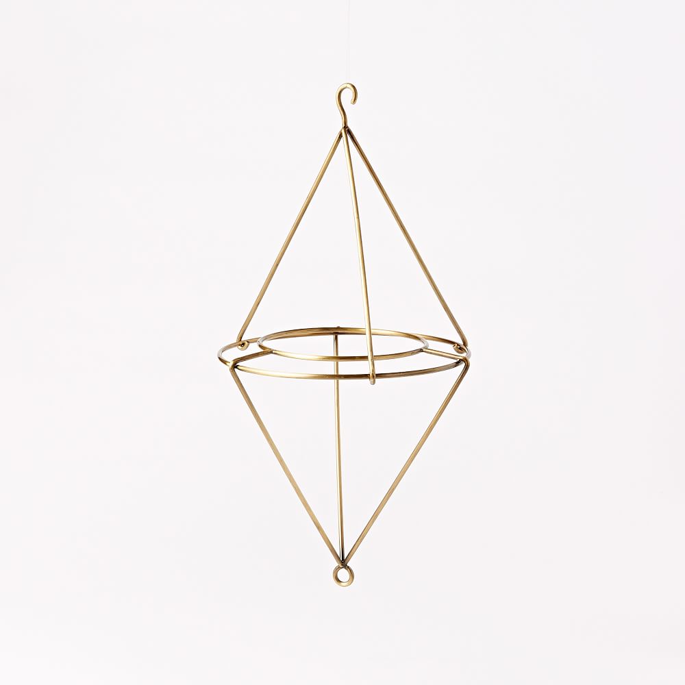 Hanging Wire Pot Bracket - Plated Brass | West Elm