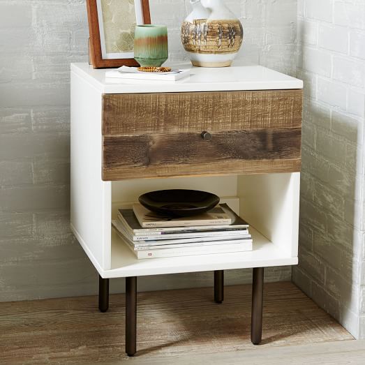 Reclaimed Wood Lacquer Nightstand