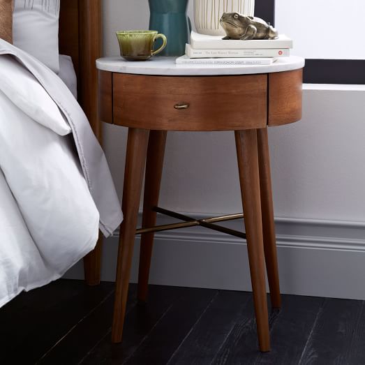 Penelope Nightstand Acorn W Marble Top Penelope Nightstand Acorn W Marble Top