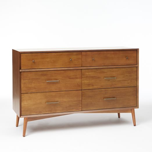 light wood mid century dresser