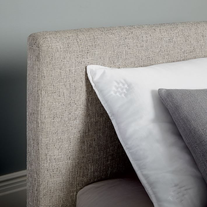 Josef Upholstered Bed - Feather Gray (Deco Weave) | West Elm