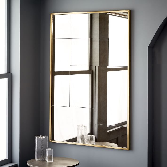 Multi Panel Foxed Mirror - Large Mirror Panels For Walls Multi Panel Foxed Mirror - Large Mirror Panels For Walls