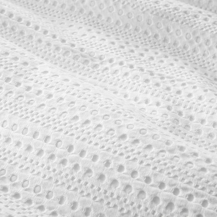 Organic Textured Waffle Duvet Cover & Shams White West Elm