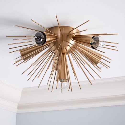 black sputnik flush mount