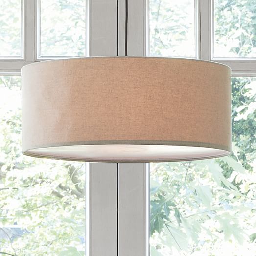 Short Drum Pendant Light Natural Linen - Short Pendant Ceiling Lights Short Drum Pendant Light Natural Linen - Short Pendant Ceiling Lights