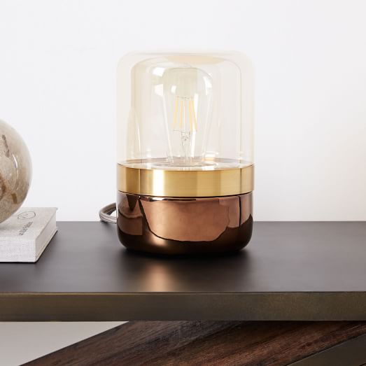 small brass table lamp