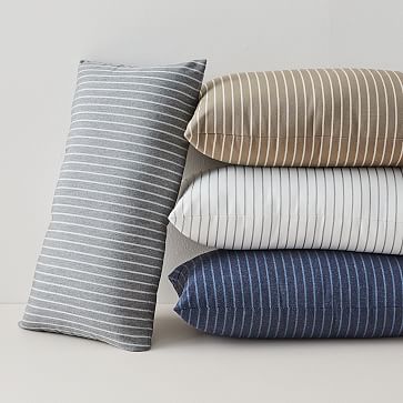 Sunbrella Indoor Outdoor Striped Lumbar Pillows