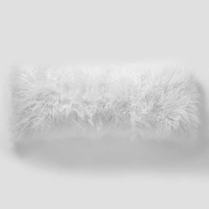 white fur body pillow