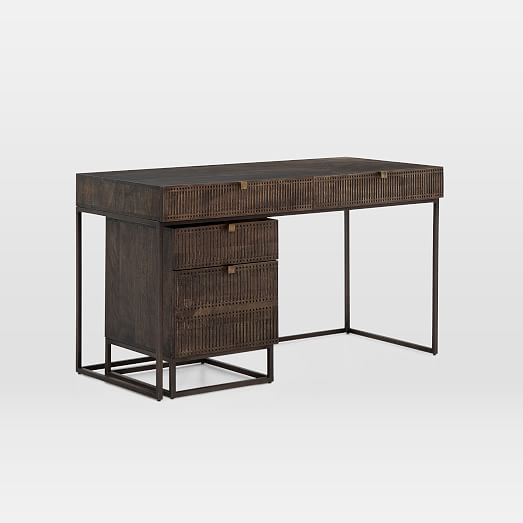 Mango Wood Iron Filing Cabinet