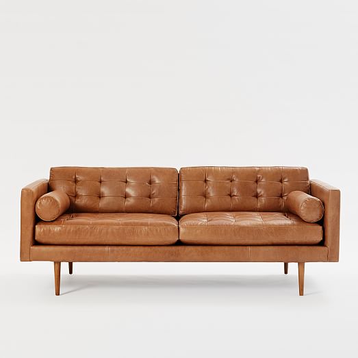 Monroe Mid Century Leather Sofa - Mid Century Leather Couch Monroe Mid Century Leather Sofa - Mid Century Leather Couch