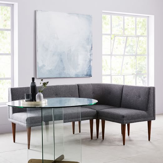 Mid Century 3 Piece Banquette Small