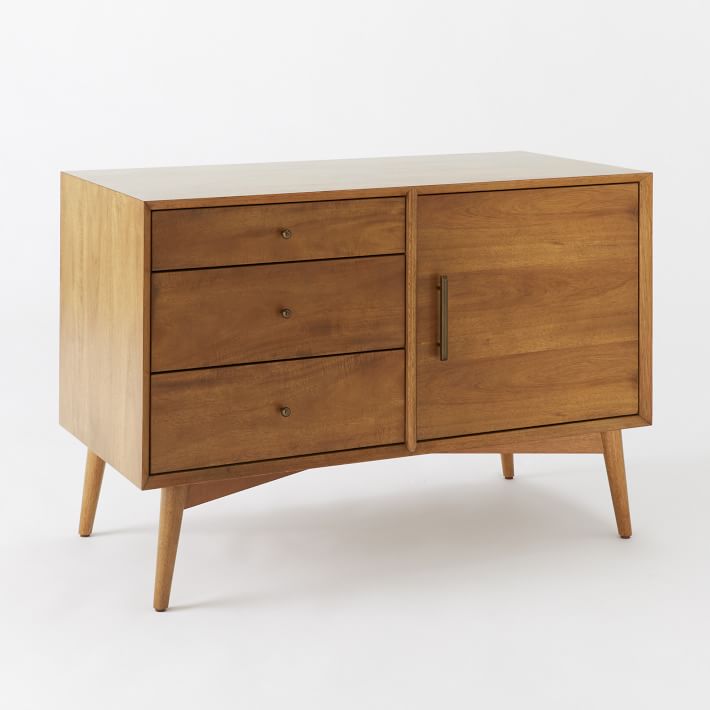 Mid Century Media Console 40 Acorn