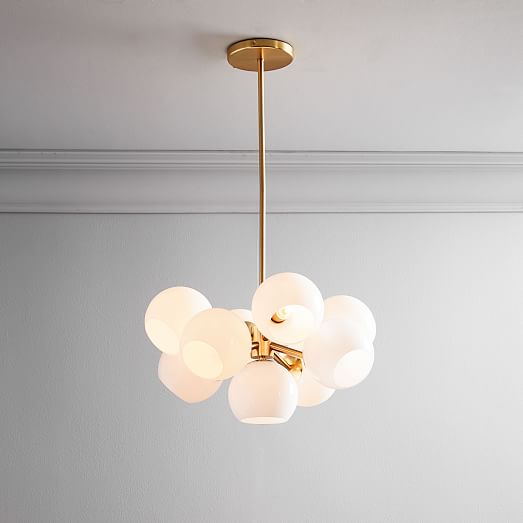 west elm modern balloon glass chandelier