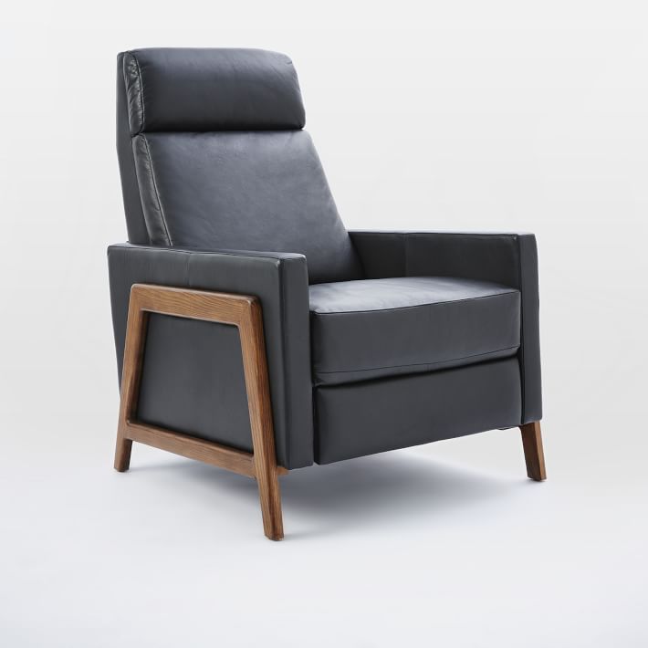 Spencer Wood Framed Leather Recliner - West Elm Leather Recliner Spencer Wood Framed Leather Recliner - West Elm Leather Recliner