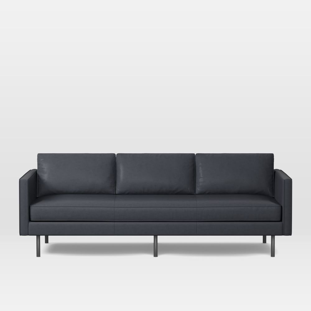 Axel Leather Sofa 89", Saddle Leather, Nut West Elm