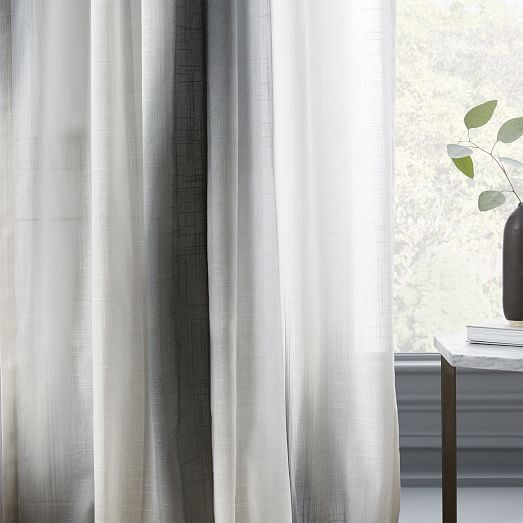 Diffused Colorblock Curtains Set Of 2 Slate