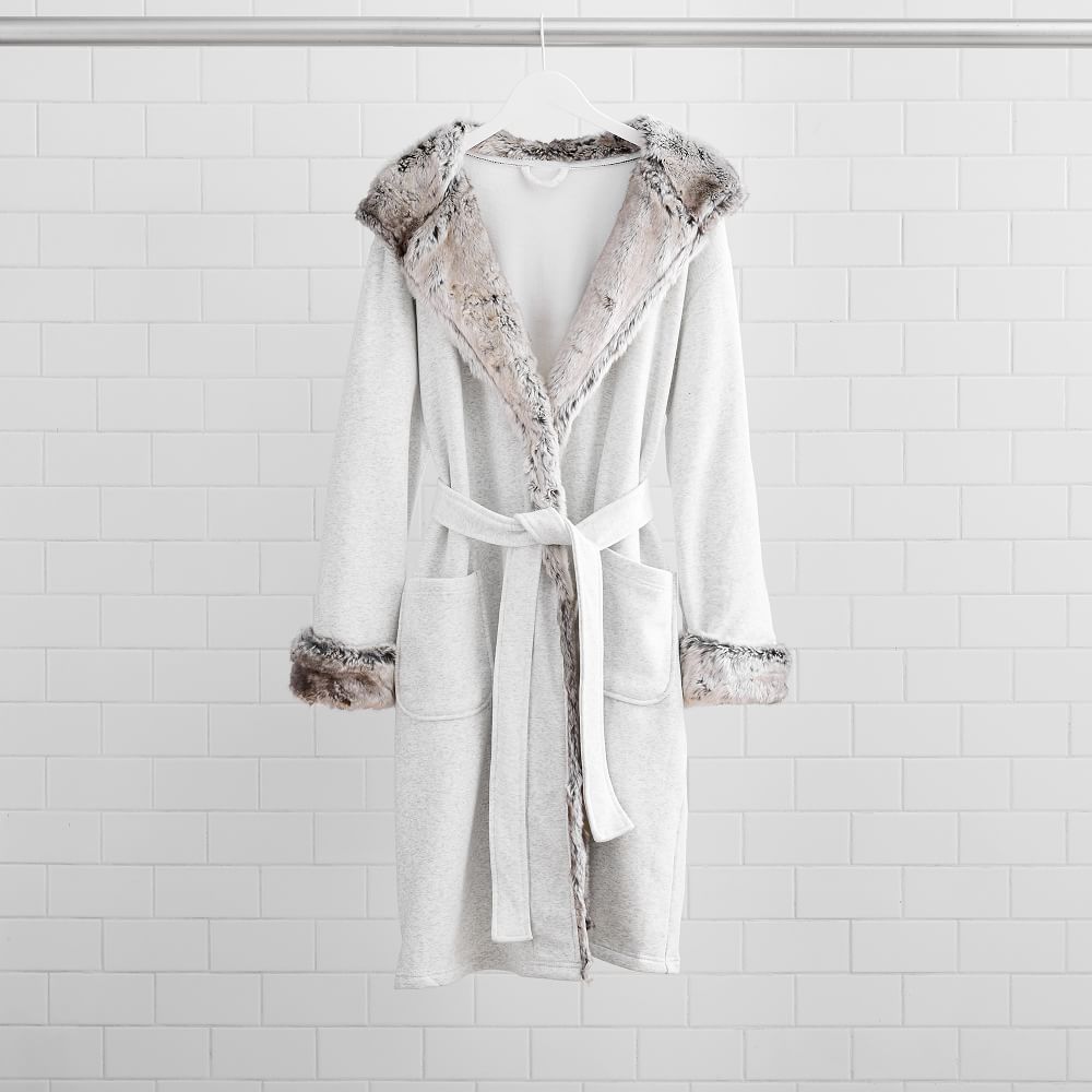 faux fur robe mens