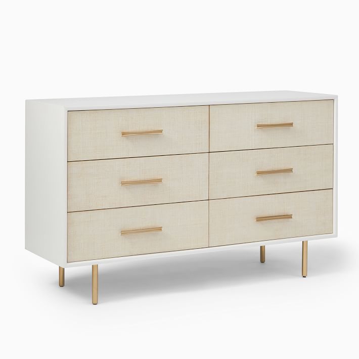 Margot Raffia 6-Drawer Dresser | West Elm