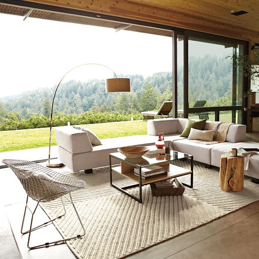 west elm mid century overarching floor lamp