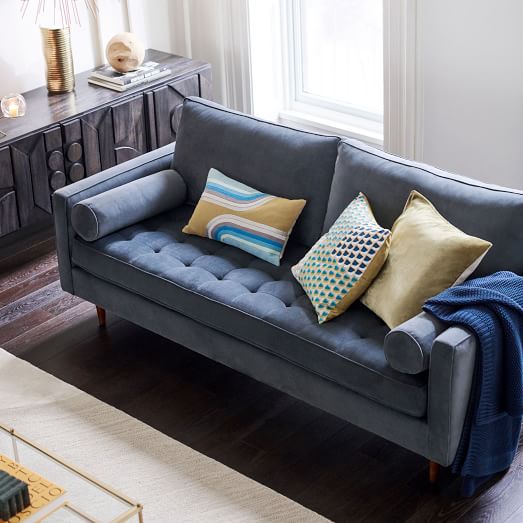 Monroe MidCentury Tufted Seat Sofa