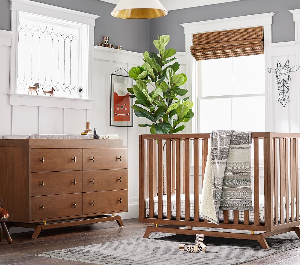 Lennox 6Drawer Changing Table Walnut West Elm